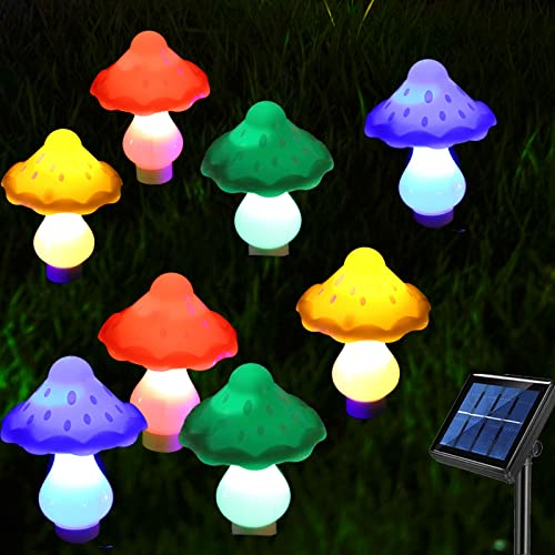 Solar-LED-Pilzlampe für den Außenbereich, niedliches Pilzlicht, Pilz-Solarleuchten, 8 Modi, wasserdichte Gartenlampe, Außendekoration für Weihnachten, Halloween, Garten, Hof, Terrasse, Weg, Rasen