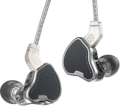 KB2208 HiFi In Ear Monitor Unità DD ad alte prestazioni Bassi potenti Auricolari in-ear Cavo staccabile Design 0.78MM 2PIN per musicista cantante batterista(Nero, senza microfono)