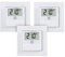 Homematic IP Smart Home 3er-Set Temperatur- und Luftfeuchtigkeitssensor mit Display – innen, steuert Heizkörper/Fußbodenheizung per App, Alexa, Google Assistant, Temperaturmessung, Energie sparen