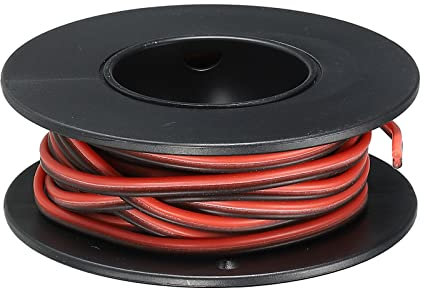 sourcing map 28AWG Kabel 2 Adriges Stromkabel 0,08 mm² Verzinntes Kupferkabel 3 Meter, Elektrischer Draht Kfz Kabel Hohe Temperatur 600V Erdkabel Litzenkabel Verlängerungskabel für Kabelkanal