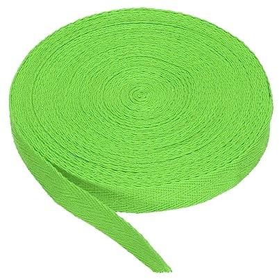PATIKIL Baumwollband Baumwolle Gurtband 15mm x 9m, Schrägband Baumwoll Nahtband Köperband Saumband Einfassband Stoffband Webband zum Nähen für DIY Basteln Stricken Verpackungen, Grün