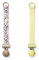 Elodie Details Schnullerkette 2er Pack, aus Stoff und Holz Clip, Universal Silikonring, Passend für Alle Schnuller, Skandinavisches Design - Floating Flowers/Sunny Day Yellow