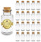 Espirito Rebelde 20 Mini Bouteilles en Verre avec Bouchon en Liège 60 ml | Cadeaux Personnalisés : Mariage, Baptêmes, Communions | Décoration, Rangement Épices