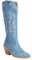 Donne Western Stivali da cowboy with Embroidered Moda Retrò Classico Tall Boot Pull On per donne Ragazze Le signore Blu Numero 45