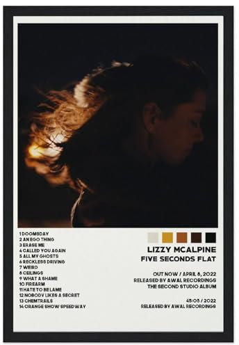 ceok Lizzy McAlpine Poster Five Seconds Flat Moive Poster Wandkunst Dekor Druck Bild Gemälde für Wohnzimmer Schlafzimmer Dekoration 20 x 30 cm Stil