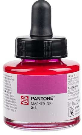 Talens | Pantone Marker-Tinte 30 ml 218 | Flüssige Tinte + Marker-Nachfüllung | Wasserbasierte, pigmentierte Tinte in 108 Pantone-Farben