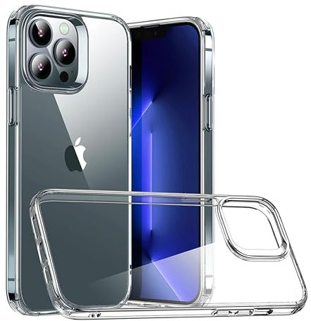 Clear Designed for iPhone 13 Pro Case, [Never Yellow] [Shockproof Mil-grade Protection] Protective Phone Cases, Thin Slim Fit Cover