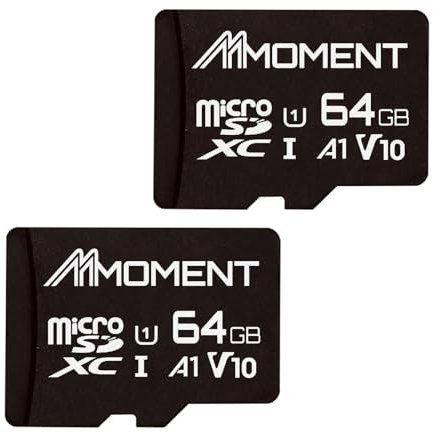 MMOMENT 64GB Micro SDXC Card (2 pack), A1, UHS-I, U1, V10, Class 10 Compatible, Read Speed Up to 95 MB/s, SD Adapter Included