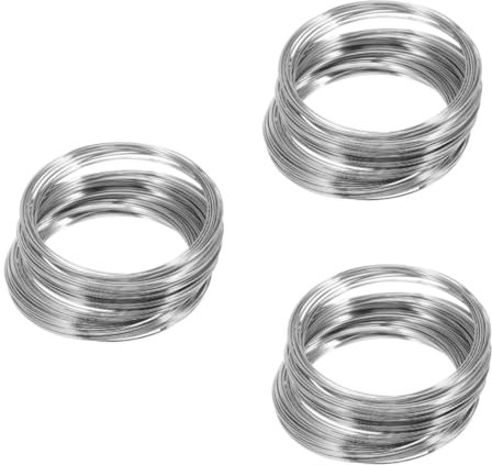 NUOBESTY 3rolls Steel Wire Bracelet Ring Wire Jewelry Making Supplies Silver Tennis Bangle Diy Material