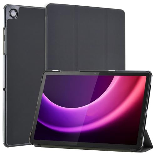 DMLuna Case for Samsung Galaxy Tab A9 Plus 11 Tablet 2023 Model (SM-X210/X216/X218), Multi-Viewing Angles Slim Premium PU Leather Cover with Auto Wake Sleep Feature, Black