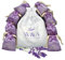 Bolsitas de Lavanda Perfumada en Satén (8 Bolsitas) para Armario | Antipolilla Natural | Lavanda Francesa de Provenza | Ultima Cosecha | Caja de Regalo + Bolsa Reutilizable | 120g de Flores Secas