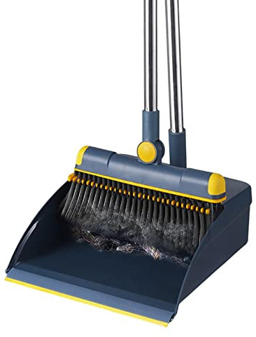 Maciun Escoba y recogedor, escoba con combinación de recogedor | Barredora de suelo con herramienta de barrido con mango largo - Accesorios de limpieza del hogar para cocina, salón, dormitorio,