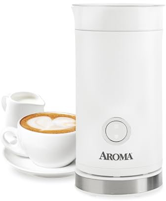 Aroma Housewares AFR-350 Milk Frother, Alloy Steel, White