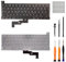 ZHUROUPU Replacement Keyboard UK layout for Macbook Pro 13 with Retina A2338 Late 2020 Year (EMC 3578) with Keyboard Screws and Repair Tools, UK Standard Big Enter key keyboard Replacement