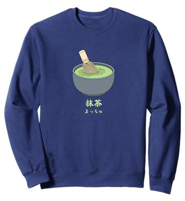 Bol à matcha avec fouet à thé en bambou, amateurs de thé vert japonais Sweatshirt