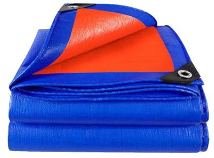 Bâche Imperméable avec Œillets 0.28 mm Epaisse Bâches Résistantes aux Intempéries, pour Balcon, Toit, Pergola, Meubles De Jardin, Bois(4x6m)