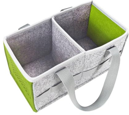 huipinghu Carrying Bag for Toniebox Starter Set and Accessories Storage Bag, Toniebox Audio Player Felt Organizer Bag, Carrying Case Bag for Toniebox & Accessories with Handle for Toniebox (Green)