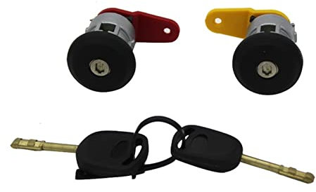 HUVNEXA Links RECHTS TÜRSCHLOSSZYLINDER MIT 2 GLEICHEN SCHLÜSSELN, for Ford, for Fiesta, KA Courier Escort Türschloss-Zylinder-Set