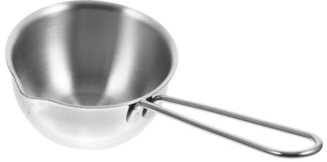 FELTECHELECTR Stainless Steel Pouring Oil Pot Saucepan for Cooking for Induction Hob Saucepan Use Small for Kitchen Tasks