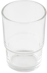 YOSSEE Transparenter Zahnputzbecher aus Glas – Ersatz für Wandmontage Zahnbürstenhalter – Dickes Glas – Universell für Badezimmer-Zubehör