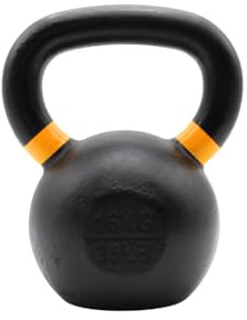 RUSTER Kettlebell Cast Iron 4-32kg Pesa Rusa Hierro Fundido con Revestimiento en Polvo - Pesa para Entrenamiento de Fuerza, Resistencia y Equilibrio - Codificación por anillo colores
