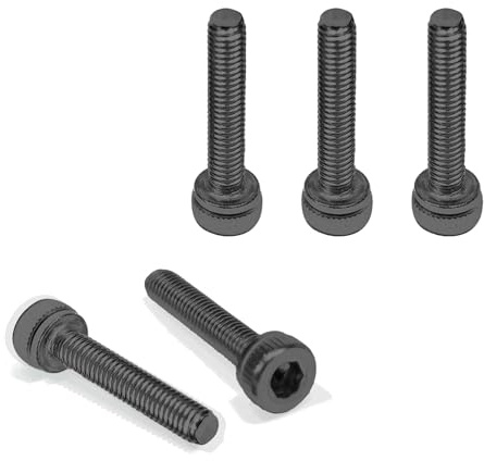 60 Stück M3x6 Schrauben, Zylinderkopfschrauben, Zylinderschrauben mit Innensechskant, Flachkopfschrauben, Edelstahl A2 V2A, Vollgewinde, Innensechskantschrauben mit Schlüssel (60, Schwarze, M3x6)