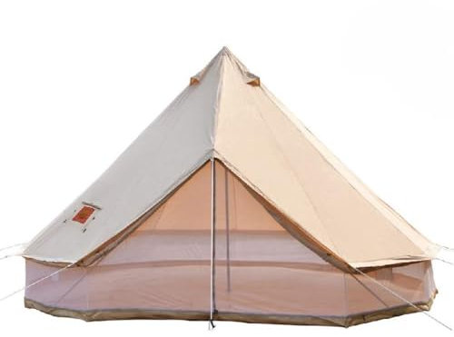Sport Tent-wasserdichte Campingzelt Familienzelt Baumwolle Tipi Zelt mit Herdheber/Lochrohrentlüftung Indiana Zelt 3-6M Bell Tent Teepee Pyramidenzelt für Gruppen Familien,5M, Wand mit Bildschirm