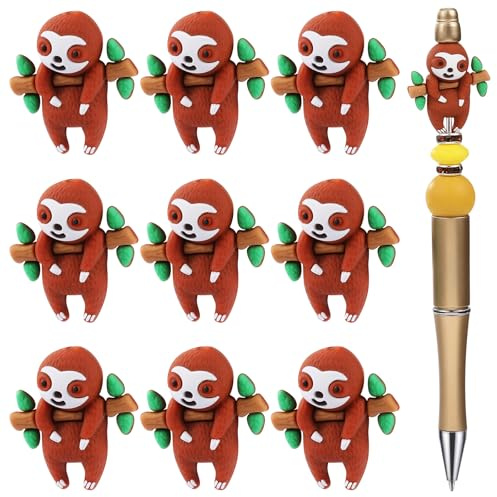 HUAAPLEVLA 3D Silicone Beads for Keychain Making Unique Focals Animal Focal Beads for Pens Bracelets Necklace Earrings DIY Crafts Jewelry Making