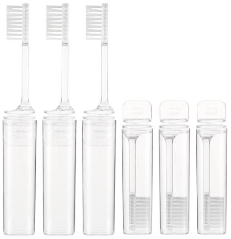 6 Stück Reise Zahnbürste,Klappbar Zahnbürsten Set,Reisen Mini Tragbare Reisezahnbürsten Faltbare Travel Toothbrush Weiche Klappzahnbürste Reise Reisezahnbürste für Unterwegs Camping Wandern Erwachsene