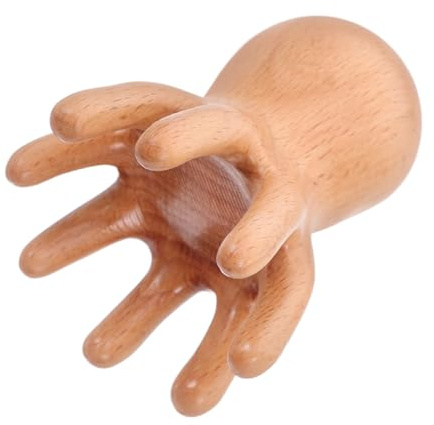 CONGARTENO Oktopus Kopfmassagekamm mit Natürlicher Maserung zur Entspannung und Kopfhautpflege im Büro und Reisen Eleganter Haarmassagekamm zur Glanzes und Linderung von Kopfverspannungen