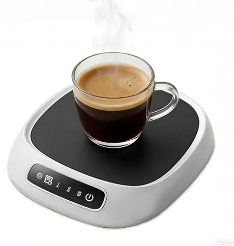 Kaffeebecherwärmer Tassenwärmer Elektrischer Kaffeetassenwärmer für den Schreibtisch mit 3 Temperaturregelungen Abschaltautomatik für Milch Kaffee Kerzenwärmer Tee Getränkewärmer
