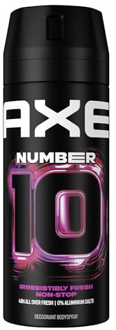Axe Bodyspray Number 10 Deo ohne Aluminiumsalze sorgt 48 Stunden lang für effektiven Schutz vor Körpergeruch 150 ml