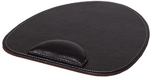 Osco Brown Faux Leather Mouse Pad | Wrist Support | Non-Slip Base | Smooth Tracking Surface | Durable & Stain Resistant | H2 x W25 x D24 cm |