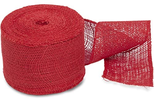 Jute-Wickelstreifen 10cm x 25m rot