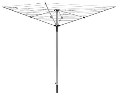 Addis 4-Arm Rotary Airer, Metallic Grey, 45 m