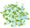 Light Blue 15mm Mini Rose Satin Ribbon Rose Buds Craft Decorative Craft Flowers (100)