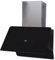 mewmewcat Hotte Murale Inclinée INOX en Verre Trempé 600 mm Noir
