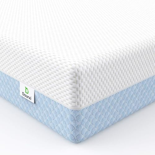 Dourxi Crib Mattress, Dual Sided Comfort Gel Memory Foam Toddler Mattress