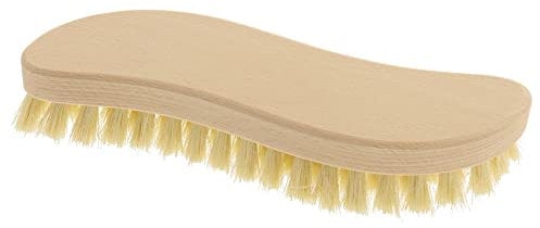10x HOFMEISTER® Holz-Scheuerbürste, 21 cm, für Starke Verschmutzungen, stabile Fibre-Natur-Borste, verträgt Hitze & Reinigungsmittel, Waschbürste für Haushalt, Auto & Boot, S-Form