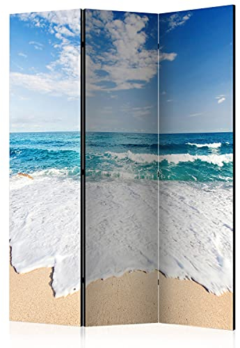 murando Raumteiler Foto Paravent Landschaft 135x172 cm beidseitig auf Vlies-Leinwand Bedruckt Trennwand Spanische Wand Sichtschutz Raumtrenner Design Meer Strand Sommer Sonne c-B-0035-z-b