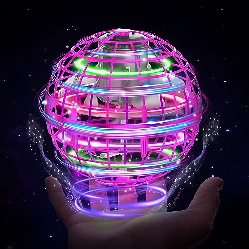 XINHOME Fliegender Ball, Flying Ball mit Led-Beleuchtung, Orbi Ball Drohne Orbit Ball Hover Toy Geschenke für Jungen Mädchen 6-12 Jahre Flying Orb Ball Spielzeug