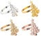 BESPORTBLE Gold Weihnachtsbaum Serviettenringe Metall Serviettenhalter: 4 Stücke Silber Rose Gold Tannenbaum Christbaum Weihnachten Tischdeko Streudeko Xmas Deko Objekt Weihnachtsdeko Geschenke