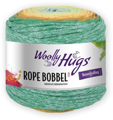 Woolly Hugs Rope Bobbel 250g 108 - gelb/grün