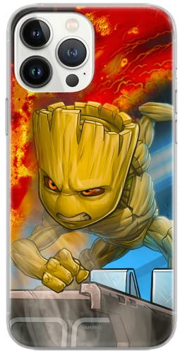 ERT GROUP Mobile Phone Case for iPhone 13 Pro, Original and Officially Licensed Marvel Pattern Groot 003, Multicoloured, Perfectly Adapted to the Shape of the Mobile Phone, TPU Case