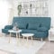 Dagra Gesteppter Bezug für Beddinge 3-er Bettsofa Streifen (Turquoise L30)