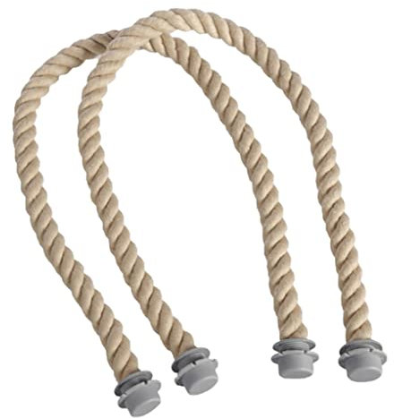 Klassischer Seilgriff, Ersatzgriff für Obag Canvas-Tasche, Zubehör, Damentasche, helles Khaki, 2 Stück