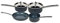 4 Piece Hard Anodised Cookware Set in Grey, Non Stick Starter Pans & Frying Pan, Induction and All Hob Compatible. Oven Safe