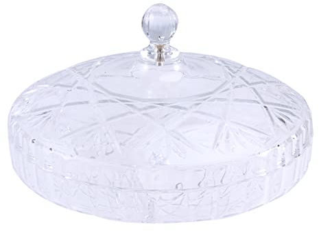 Acrylic Divided Snack Tray with Lid - Transparent 3 Section Serving Platter for Fruits, Nuts, and Candy - Ideal for Parties, Gatherings, and Family Dinners - 25X25X15Cm