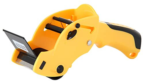 Rapid-Replace Packing Tape Dispenser Guns with Extra Blade,Lightweight Ergonomic Industrial Handheld Heavy Duty Tape Cutter for Carton, Packaging and Box Sealing, LDS Industry (1PCS,Yellow)