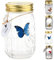 Tianfry Butterfly Collection Jar Butterfly in a Jar That Moves Butterfly Collection Mason Jar Animated Butterfly in a Jar (Blau)